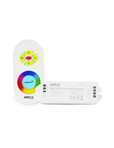 Miidex 75180 - TELECOMMANDE 20M RF + CONTROLEUR RGB 216W 12V/24V DC