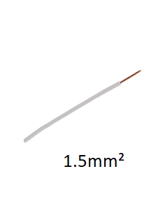 Fil HO7V-U Rigide 1,5 mm2 blanc 100 mètres