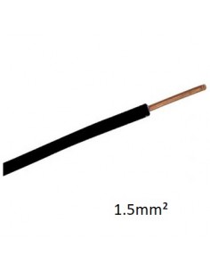 Fil HO7V-U Rigide 1,5 mm2 noir 100 mètres