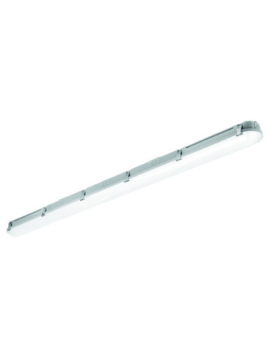 Réglette LED étanche ORAKI 3 SWITCH 1500mm 18-36W CCT 3000/4000/6500K IP66 IK10 gris - Europole 590026