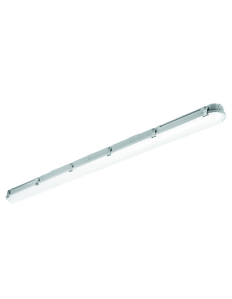 Réglette LED étanche ORAKI 3 SWITCH 1500mm 18-36W CCT 3000/4000/6500K IP66 IK10 gris - Europole 590026