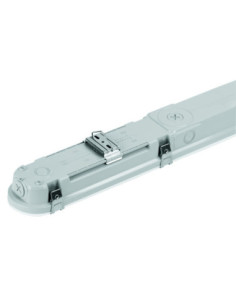 Réglette LED étanche ORAKI 3 SWITCH 1500mm 18-36W CCT 3000/4000/6500K IP66 IK10 gris - Europole 590026 2
