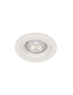 Spot encastrable BE BETTER 1/4 de tour GU10 rond fixe blanc IP20 - Europole 2400 2