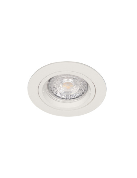 Spot encastrable BE BETTER 1/4 de tour GU10 rond fixe blanc IP20 - Europole 2400