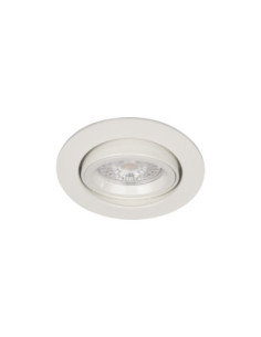 Spot encastrable BE BETTER 1/4 de tour GU10 rond orientable blanc IP20 - Europole 2410 2