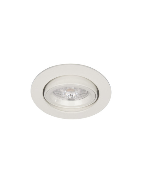 Spot encastrable BE BETTER 1/4 de tour GU10 rond orientable blanc IP20 - Europole 2410