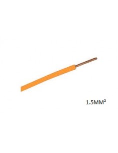 Fil HO7V-U Rigide - orange 1,5 mm2. Bobine de 100 mètres.