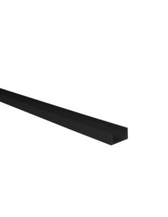 Pack 4 profilés aluminium noir 2,6m SLIDE EVO pour bandeau LED avec diffuseurs, clips et embouts - Europole 87715N 2