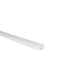 Pack 4 profilés aluminium blanc 2,6m SLIDE EVO pour bandeau LED avec diffuseurs, clips et embouts - Europole 87715B 2