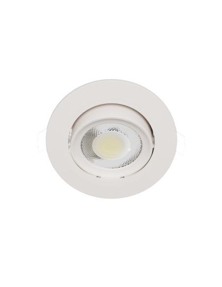 Lot de 10 spots LED encastrables CELLA SWITCH 5,5W CCT 2700/3000/4000K orientables blanc mat IP65 - Europole 59126