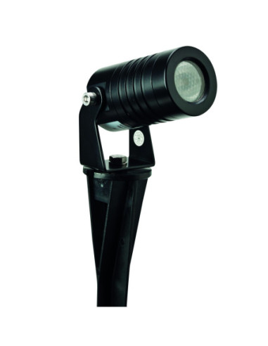 Projecteur LED sur piquet YAMM 3W 3000K 30° 230V noir mat IP65 - Europole 391850