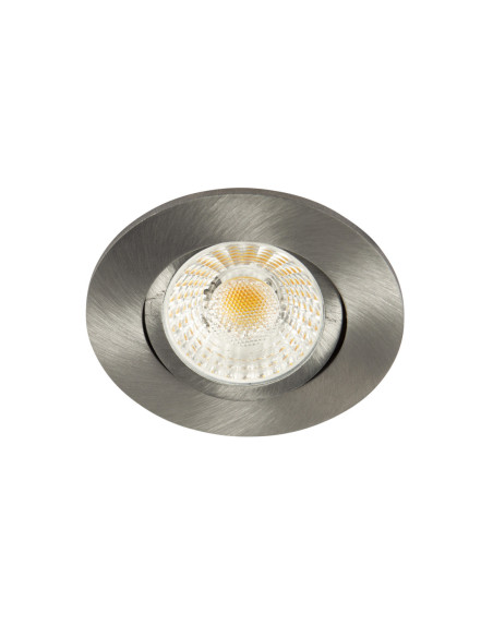 Collerette LED'UP Universal ronde alu brossé orientable - Europole 5713