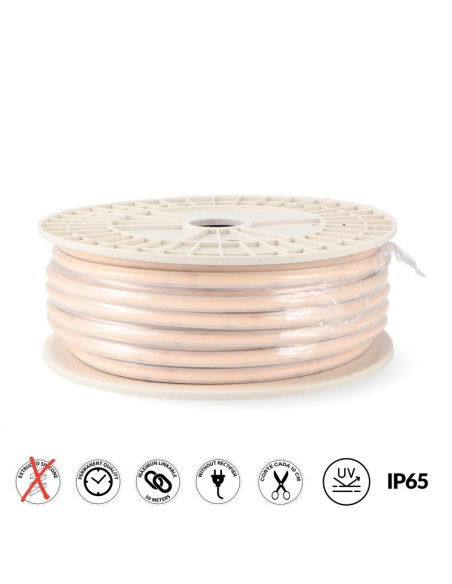 Ruban LED 230V COB 10W/m 4000K IP65 bobine 50 m - Ledme LM2662 | Brico Elect