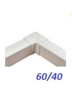 Coude intérieur 90° goulotte OP60 OPTIMAL - MC Distribution 04/ODIC60