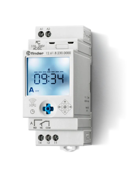Finder 12.61 horloge hebdomadaire digitale NFC