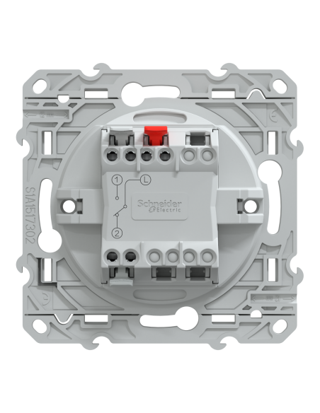 Interrupteur va-et-vient Ovalis 10AX anthracite S340204