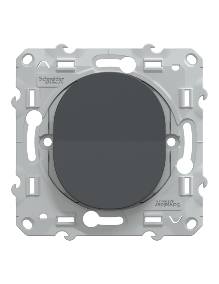 Bouton poussoir Ovalis 10A anthracite Schneider S340206