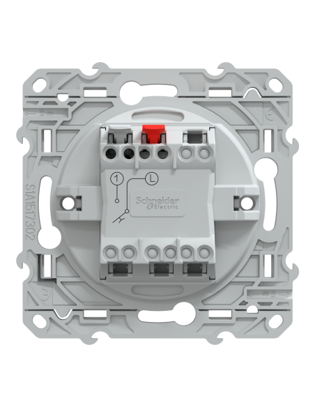 Bouton poussoir Ovalis 10A anthracite Schneider S340206