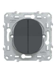 Schneider S340214 Ovalis double va-et-vient anthracite 2