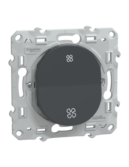 Schneider S340236 Ovalis poussoir VMC anthracite