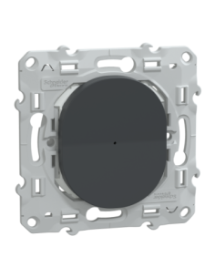 Schneider S340530W Wiser Ovalis poussoir connecté anthracite
