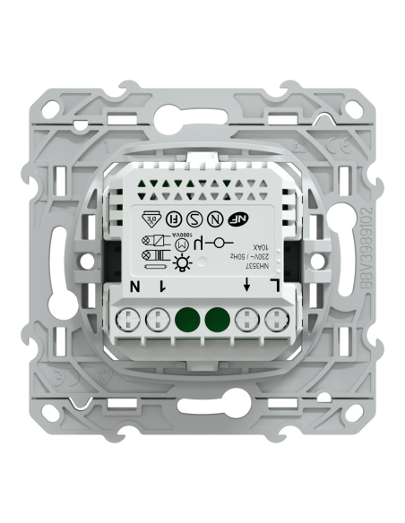 Poussoir connecté Wiser Ovalis Zigbee anthracite S340530W