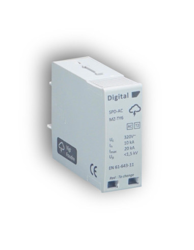 Digital Electric - 08202 - Parafoudre AC 2P/Imax 40kA/Type II
