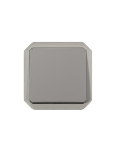 Legrand 069525L Commande double Plexo composable gris IP55