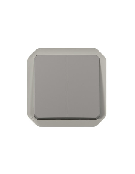 Legrand 069525L Commande double Plexo composable gris IP55