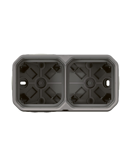 Boîtier saillie Plexo 2 postes IP55 gris - Legrand 069672L