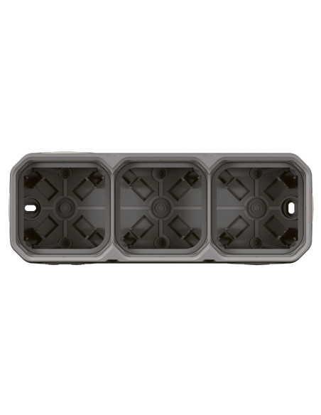 Boîtier saillie Plexo 3 postes IP55 gris - Legrand 069680L