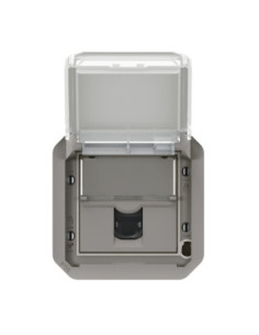 Legrand 069569L – Prise RJ45 cat. 6 FTP étanche Plexo gris