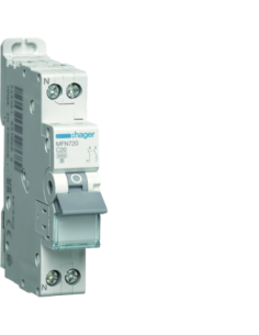 Disjoncteur Hager MFN720 1P+N 20A courbe C 3kA à vis