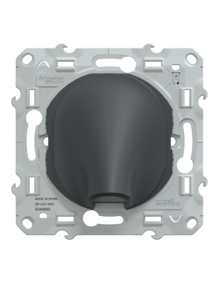 Sortie de câble 16A Ovalis anthracite Schneider S340662