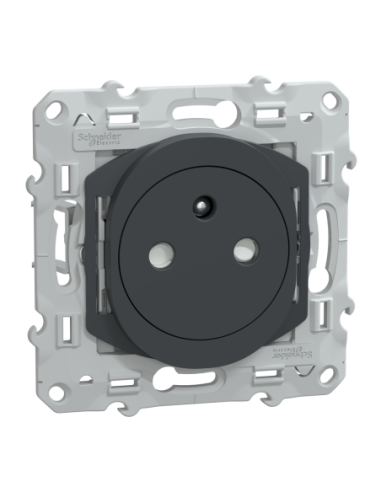 Schneider S340052C Ovalis prise 2P+T griffes anthracite
