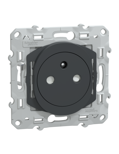 Schneider S340052C Ovalis prise 2P+T griffes anthracite