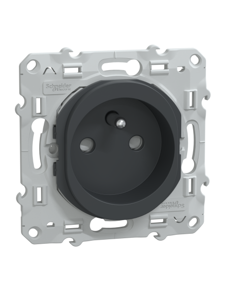 Schneider S340059 Ovalis prise à puits 2P+T anthracite