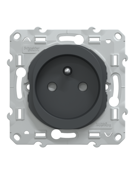 Prise à puits 2P+T 16A Ovalis anthracite Schneider S340059