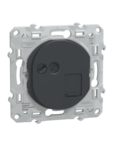 Schneider S340477 Ovalis prise RJ45 cat.6a anthracite