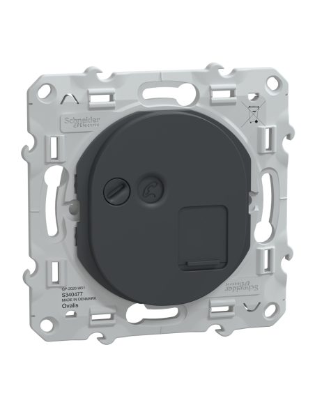 Schneider S340477 Ovalis prise RJ45 cat.6a anthracite