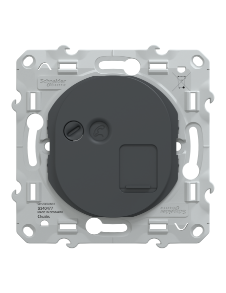 Prise RJ45 cat.6a grade 3 Ovalis anthracite Schneider S340477