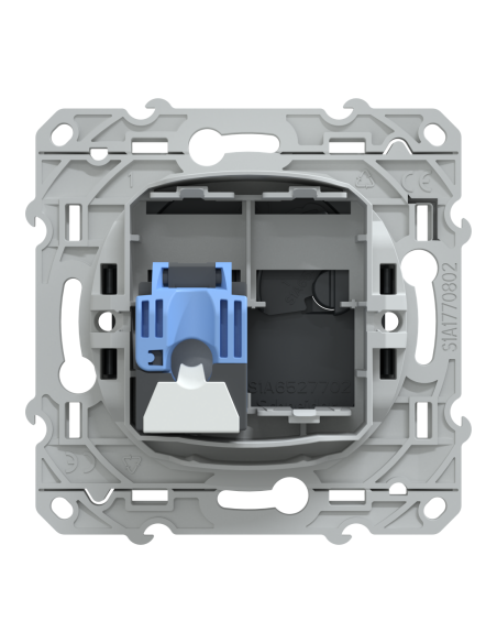 Prise RJ45 cat.6a grade 3 Ovalis anthracite Schneider S340477
