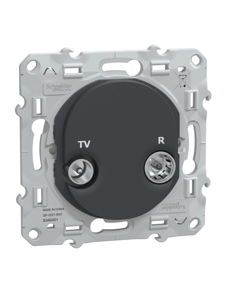 Schneider S340451 Ovalis prise TV-R anthracite