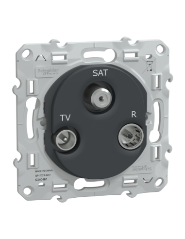 Schneider S340461 Ovalis prise TV-R-SAT anthracite