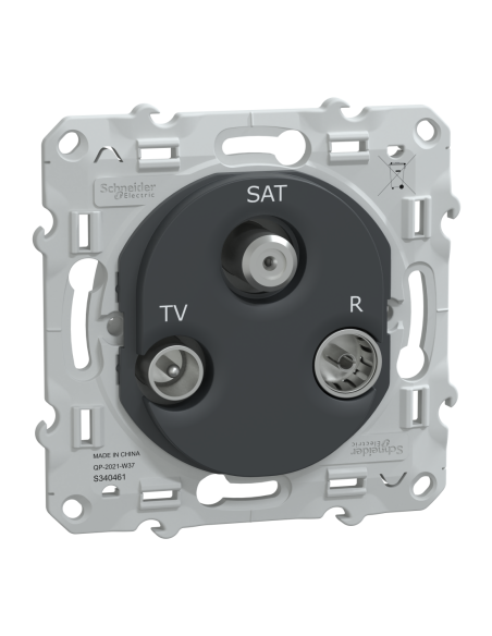 Schneider S340461 Ovalis prise TV-R-SAT anthracite