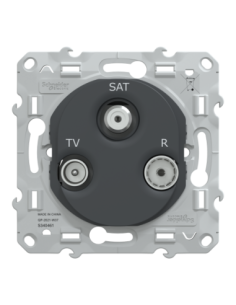 Schneider S340461 Ovalis prise TV-R-SAT anthracite 2