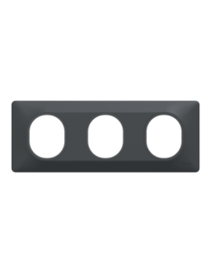 Schneider S340706 Ovalis plaque 3 postes horizontale anthracite 2