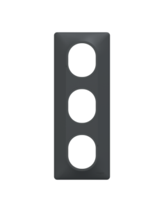 Schneider S340726 Ovalis plaque 3 postes verticale anthracite 2