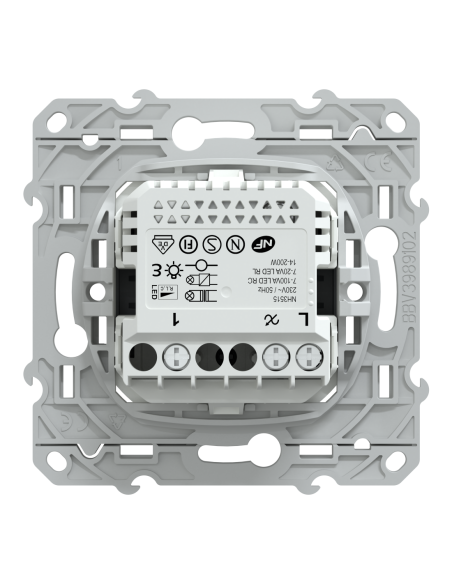 Variateur connecté Zigbee 2 fils Wiser Ovalis anthracite Schneider S340522W