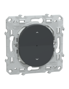Schneider S340567W Wiser Ovalis interrupteur volet roulant connecté anthracite